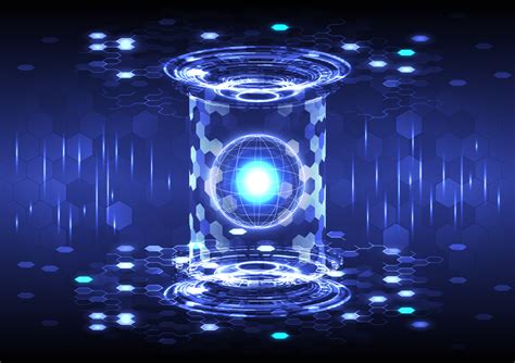 Portal And Hologram Science Futuristic Technology Sci Fi Digital Hi