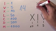 Cómo se escribe 14 con números romanos - Número catorce XIV - YouTube