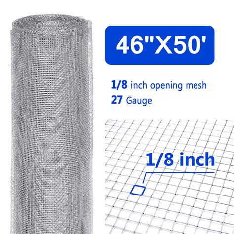 Tooca Hardware Cloth 1 8inch Chicken Wire Mesh 46in X 50ft 27 Gauge Hot Dipped