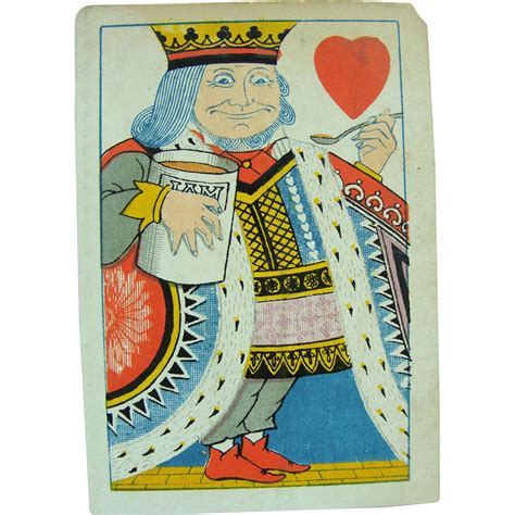 More than anything, this card suggests the power of your intuition. Tiffany Harlequin 1879 Playing Card King of Hearts from maidenmemories on Ruby Lane