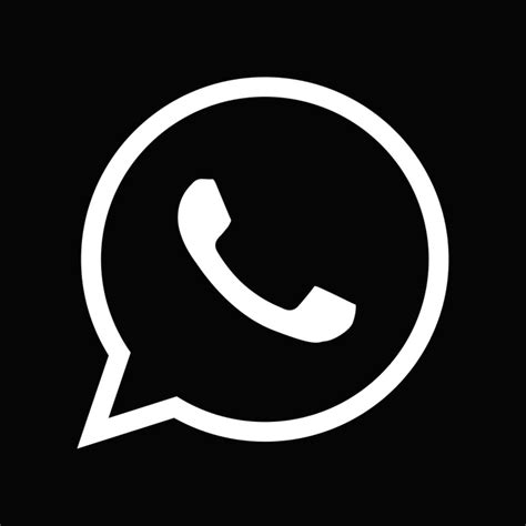 Whatsapp Black And White App Icon Black App Iphone Black App Store Icon