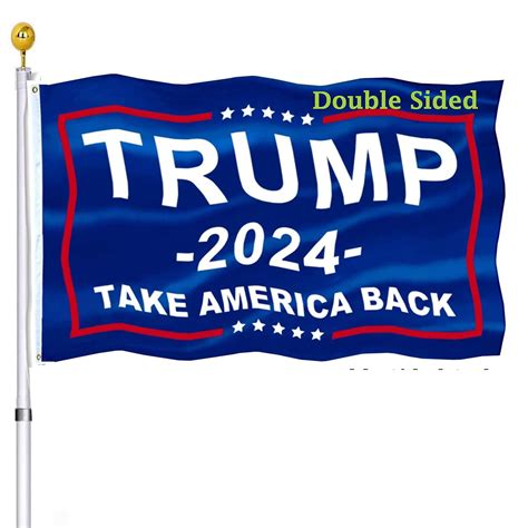 double sided take america back trump 2024 flag 3x5 outdoor donald trump 2024 flags