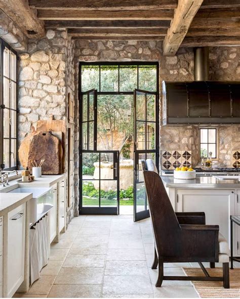 Home Interior Design — Rustic Kitchen Features Reclaimed