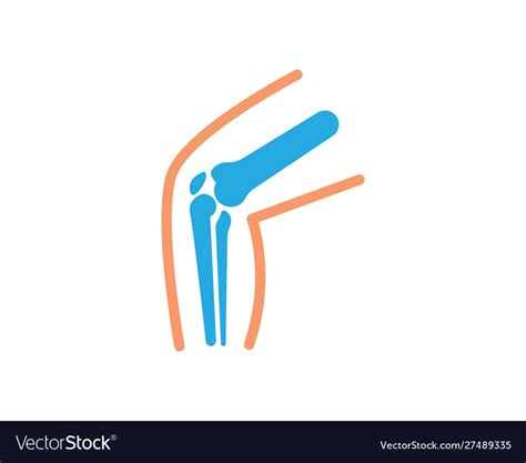 Knee Joint Bone Logo Royalty Free Vector Image