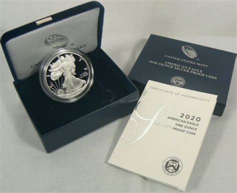 2020 W Silver Proof American Eagle 1 Oz Coin Ogpcoa Ready To Ship