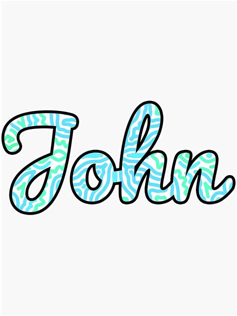 John Handwritten Name Sticker For Sale By Inknames Redbubble