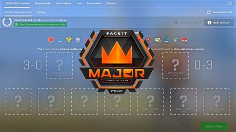 Faceit Major London 2018 Pickem Challenge New Challengers Stage