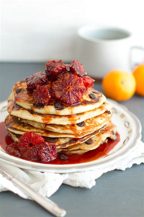 Sesame anise olive oil cookies. Ricotta Chocolate Chip Pancakes & Blood Orange Compote