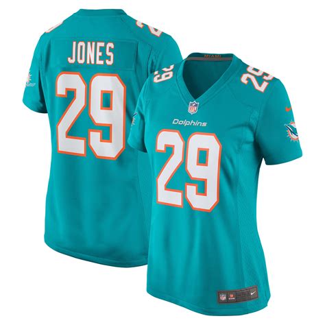 Brandon Jones Miami Dolphins Nike Women S Team Game Jersey Color Aqua Football For Fans Sports