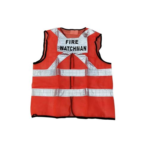 Safety Vest Fire Watchman Orange Jijisg