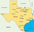 Mapa De Texas Y Sus Ciudades