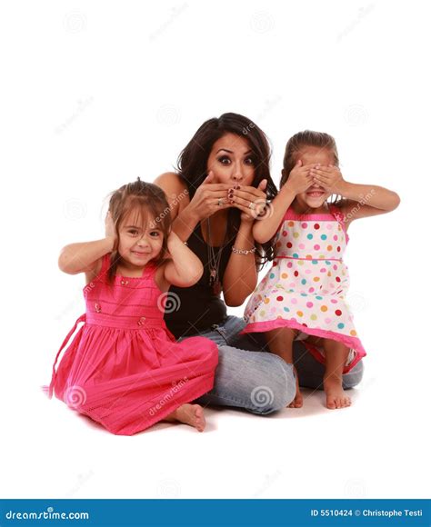 Cute Daughters And Mom Stock Photo Image Of Happiness 5510424
