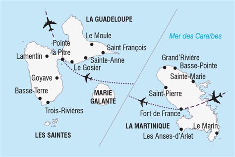 Martinique Guadeloupe Carte Info Voyage Carte Plan