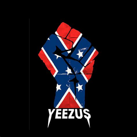 Kanye West Yeezus Tour Confederate Flag Fist Logo Digital Art By