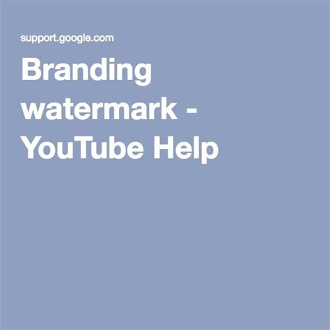 Branding Watermark Youtube Help Branding Youtube Channel Logo