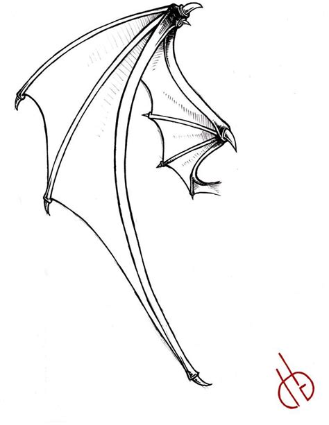 Bat Wing By Di Gon On Deviantart With Images Wings Drawing Bird