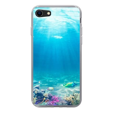 Muchowow Handyhülle Unterwasserwelt Meerestiere Wasser Korallen Blau Handyhülle Apple
