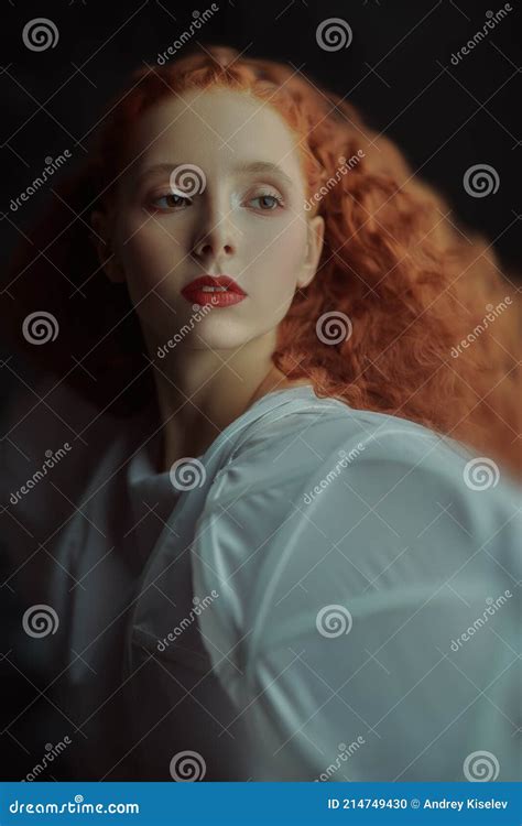 Charming Lady In White Dress Stock Photo Image Of Haute Couture