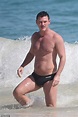 Luke Evans shows off his toned and tanned physique in a pair of VERY ...