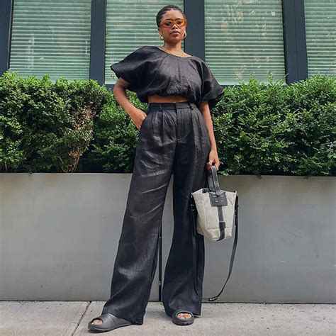 15 Wide Leg Pant Outfits That Look Good With Everything Who What Wear