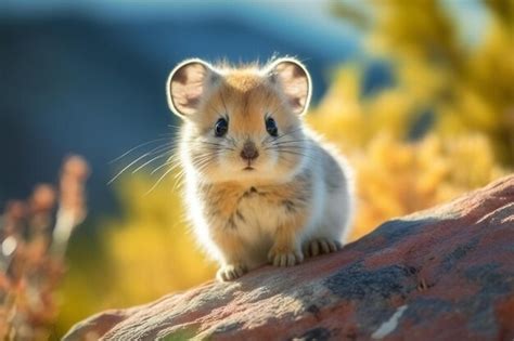 Premium Ai Image Cute Ili Pika In Their Habitat Generative Ai