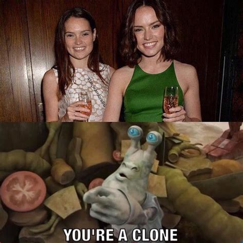 Daisy Ridley And Her Clone Aka Her Sister Star Wars Memes Star Wars