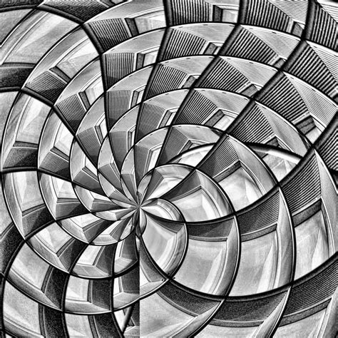 Abstraction A La Mc Escher Bandw Version Escher Art Mc Escher Art