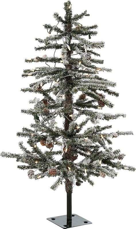 New National Tree Company Hgtv Flocked Snowy 3 And 4 Ft Height Pinecones