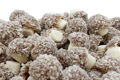 FUNGHETTI AL COCCO E CIOCCOLATO COCONUT MUSHROOMS Taveners