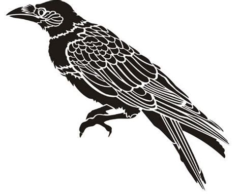 Crow Stencil Designs From Stencil Kingdom Animal Stencil Linocut