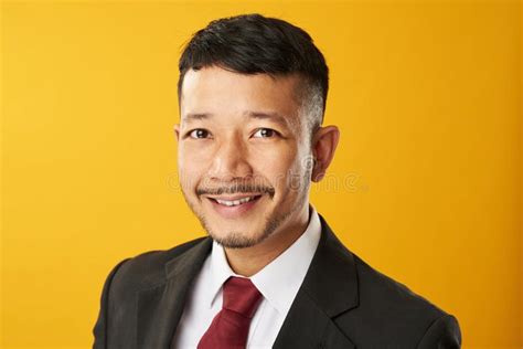 Headshot Of Smiling Asian Man Stock Photo Image Of Person Headshots