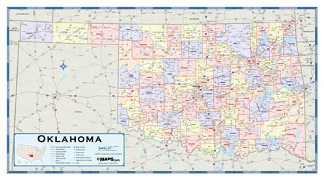 Oklahoma Map Showing Counties