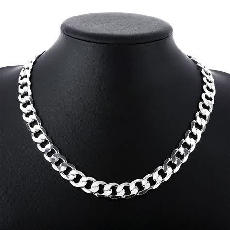 Complete your necklace collection with a stunning sterling silver chain from jtv! 1pcs 8MM 20inches long Links chain men necklace factory ...