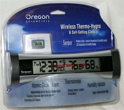 Oregon Scientific Wireless Thermo Hygro And Atomic Clock Thermometer