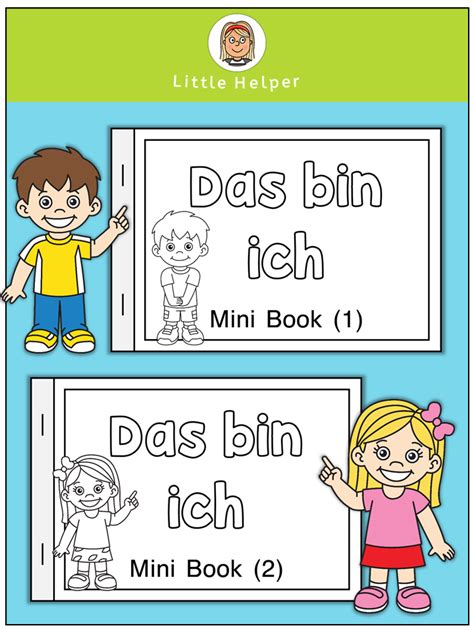 german mini book das bin ich mini books vocabulary cards language learning apps