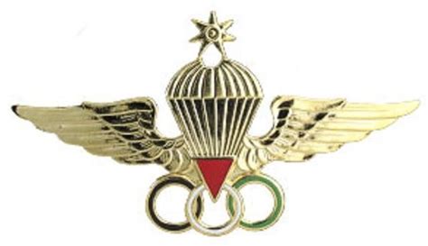 Master Jordanian Parachutist Wings Gold Parachutist Wings Badge