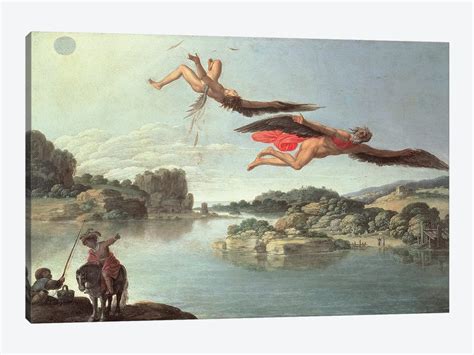 The Fall Of Icarus Canvas Wall Art By Carlo Saraceni Icanvas