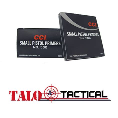 Cci 500 Small Pistol Primers 1000 Pcs Talo Tactical Ammunition