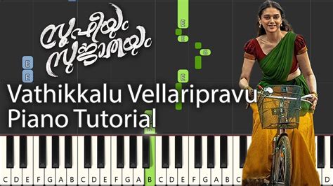 Oru kuttanadan blog (2018) singer : Vathikkalu Vellaripravu Piano Tutorial Notes & MIDI | Sufiyum Sujatayum | Malayalam Song - Piano ...