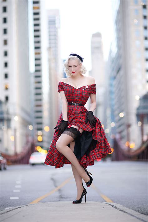 Rachel Ann Jensen ♥ Red Autumn Sil Stocking And Garter Vintage