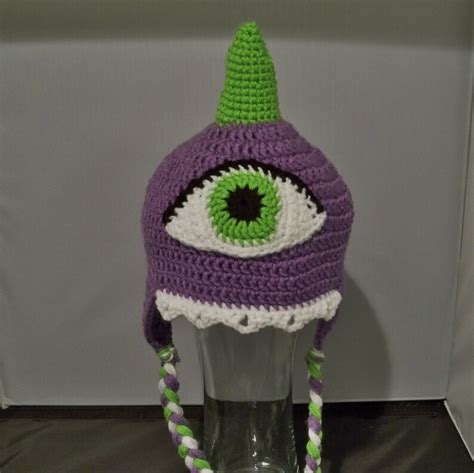 One Eyed One Horn Flying Purple People Eater With Ear Flaps Etsy