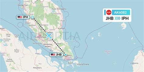 Johor bahru flights can be made cheaper if you choose a flight at midday. AK6082 Flight Status AirAsia: Johor Bahru to Ipoh (AXM6082)