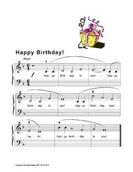 Hill easy piano 1 f. Easy Happy Birthday Song Piano Sheet Music - Art Sheet Music