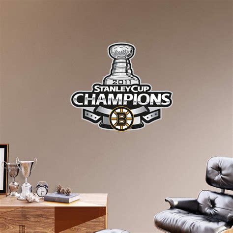 Fathead Nhl Boston Bruins 2011 Stanley Cup Champions Logo Wall Decal