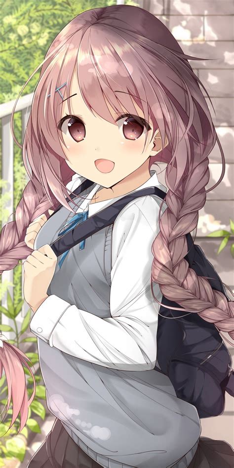 Brown Hair Uniform Kawaii Anime Girl Anime Wallpaper Hd