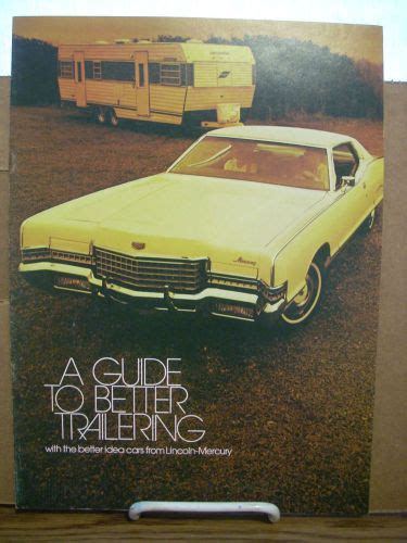 Purchase 1973 Mercury Trailer Towing Sales Brochure Montego Cougar