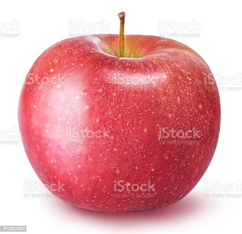 One Red Apple Isolated On White Background Stock Photo Download Image