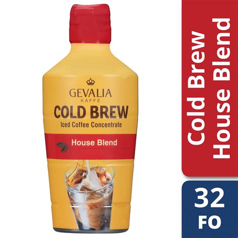 Gevalia Cold Brew House Blend Concentrate Iced Coffee 32 Oz Bottle
