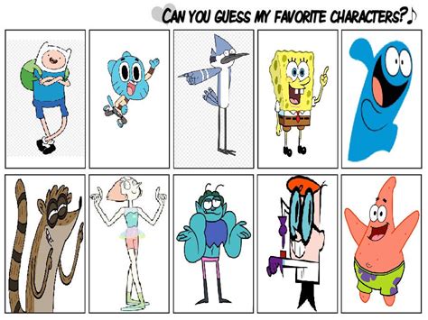 Can You Guess My Favorite Characters By Pharrel3009 On Deviantart