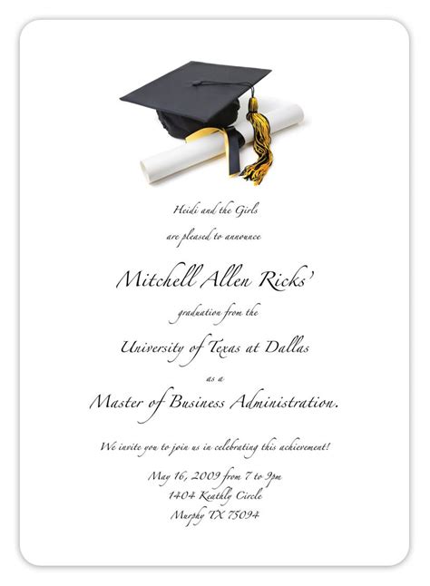 printable graduation invitation templates